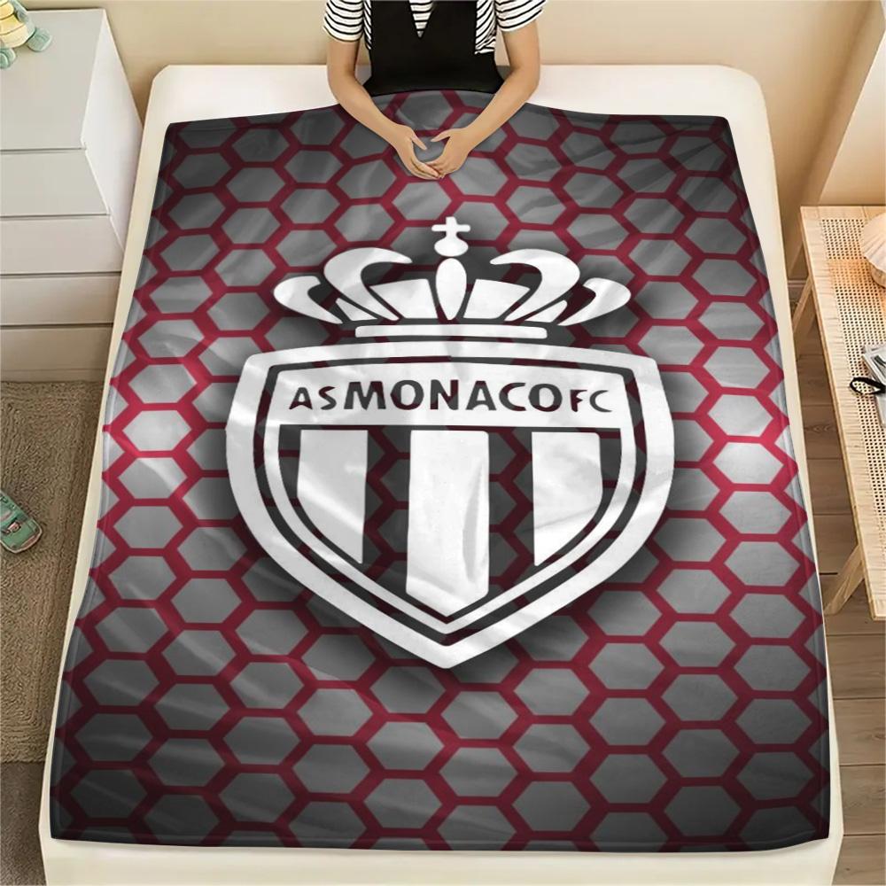 1Pc AS Monaco Print Flannel Blanket High Quality Warm Comfortable Cover for All Seasons Perfect for Gifts Home Decor