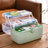 Medicine Storage Box Pill Organizer 3-Layer Design Large Capacity Transparent Lid Portable Medicine Organizer Box with Handle