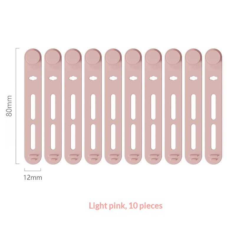 10 Pcs Creative Silicone Cable Organizer Data Cable Headphone Cable Storage Charging Cable Sorting Multifunctional Winder Strap