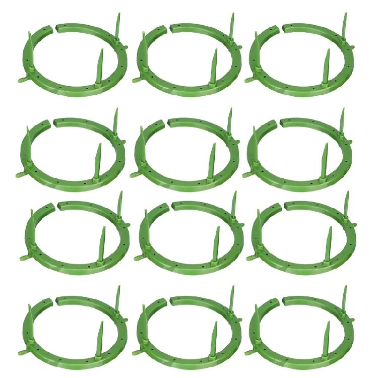 Nursery Watering Rings with Tube Joint and 3 Support Stakes, 5 Inch Soil Irrigation Tool for Pots, Containers, and Garden Use