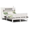 VidaXL Lit bibliothèque sans matelas blanc 160x200 cm bois pin massif 3322697