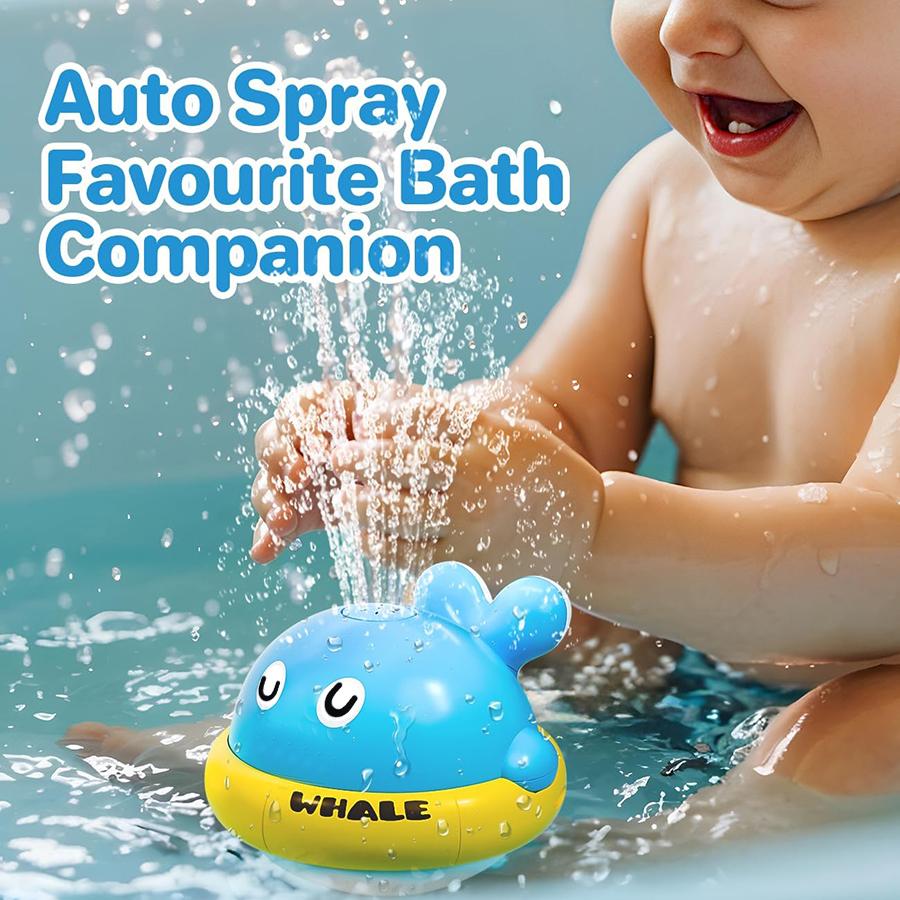 Baby Bath Toys Toddler Bath Toys for Kids Light Up Whale Bath Toys Sprinkler Pool Water Table Infant Toys Bathtub Fountain Toy