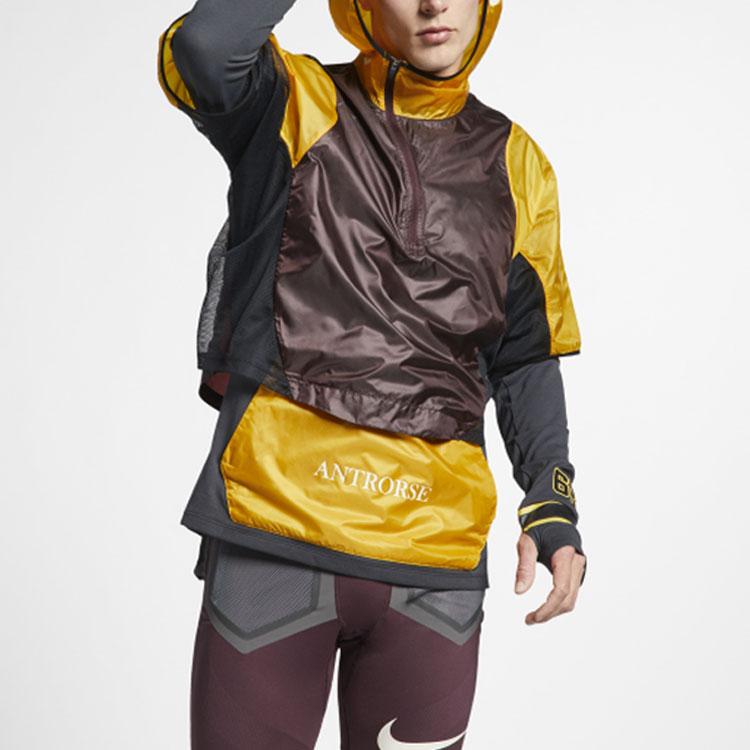 Nike Color-Block Outdoor Hooded Jacket Men Outerwear Brown BQ3249-711