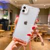 Crossbody Necklace Lanyard Transparent Phone Case For iPhone 17 16 15 14 11 12 13 Pro Max XS XR 8 Plus Cord Rope Acrylic Cover