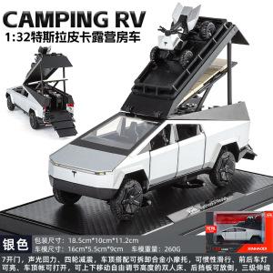 VKYA1 1/32 Tesla Cybertruck Modell 3 Modell S Modell X Modell Y Spielzeugauto Diecast Metall Off Road Sammlung Rückzieher Sound Licht Geschenk Junge