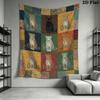 Retro patchwork Animal Wall Tapestry Aesthetic Wall Hanging Printed Fabric Blanket Decorative Tapestries for Bedroom Living Room Home Decor
