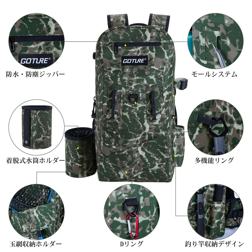 Angel 1680D 25L Groß Vollständig Ausrüstung für Bach Outdoor Kompakt [Goture] Rucksack, Hohe Dichte TPU, Kapazität, Wasserdicht, Leicht, Aufbewahrung,