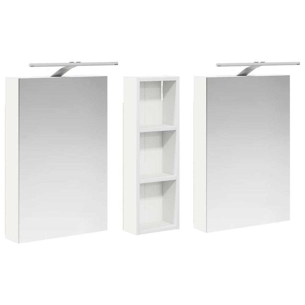 Bathroom Cabinet Set 3 Pcs 100 X 10.5 X 60.5 Cm Particleboard
