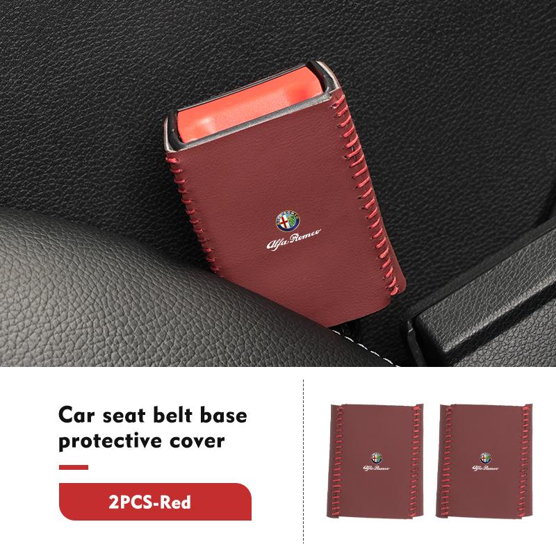 YMSOV1 Car Seatbelt Buckle Cover Protector Cover Anti-scratch Cover For Alfa Romeo Giulietta GT 159 147 156 Mito Brera Giulia Spider F1