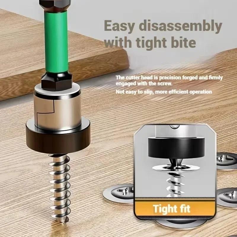 Magnet Plasterboard Screwdriver Bit Magnetic Positioning Batch Head Drill Bit Set Hex Shank Drywall Locating Screw Drilling Tool