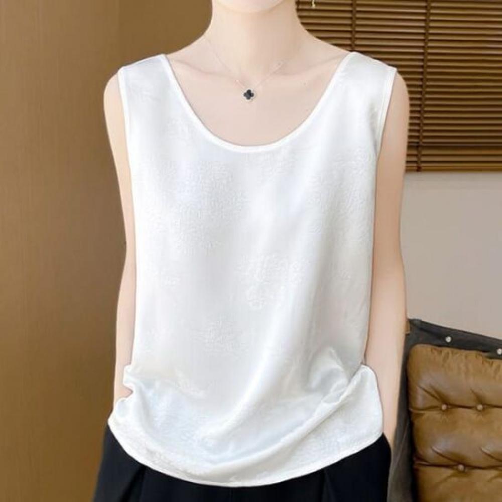 Navava Women VinTage Chic Round Neck Sleeveless T shirT nT2831
