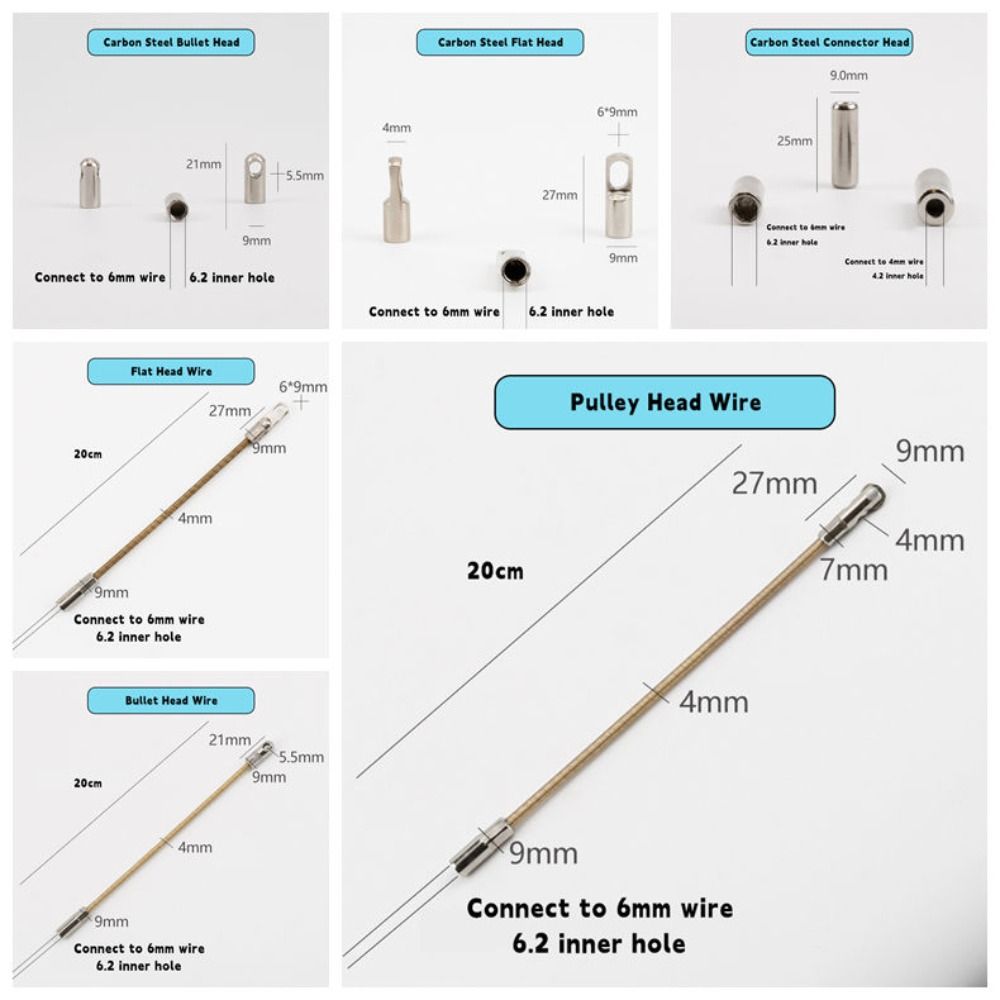 Connect To 6mm Wire Wire Puller Connector Head Fast Cable Puller Auxiliary Tools