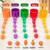 Recognition Wooden Color Fruit Vegetable Sorting Cup Educational Children Toy