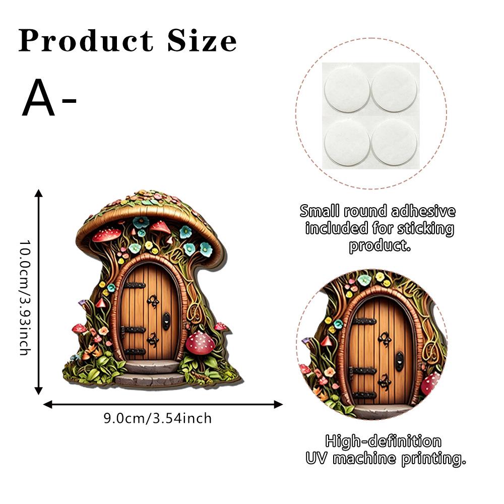 Fairy-tale Cottage Wooden Door, Garden Wall Decorations, Corner Ornaments, Courtyard Landscaping, Miniature Landscape, Atmosphere Effect