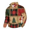 Men's Casual Quarter-Zip Stand Collar Sweatshirt with Christmas Print for Holiday Wear