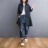 Große Damenbekleidung Frühling Herbst Damen Jeansmantel Fette Mm Mittellange Damen Jeans Windjacke Wind Jeansjacke Locker Langarm Damenmäntel