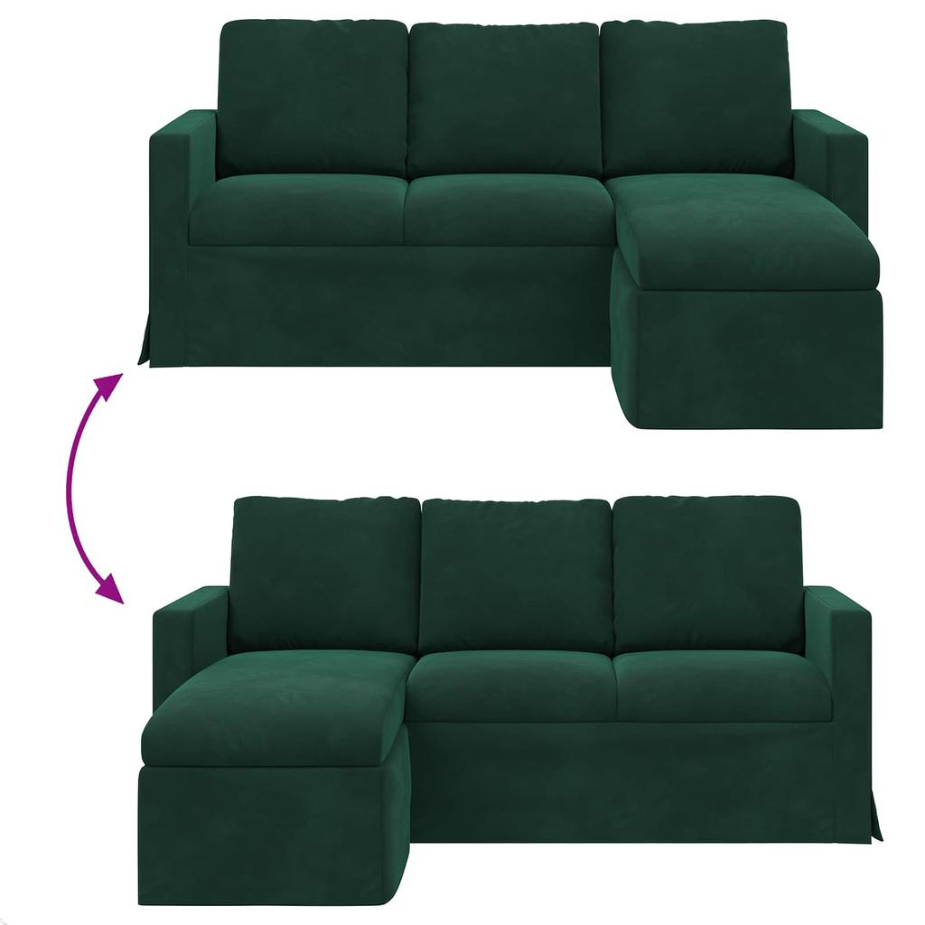 Sofa Dark Green 178 x 134 x 80 cm Velvet