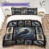Crow Pattern Bedding uilt Set uilt Cover Pillowcase Home Decoration Birthday Gift (1 * duvet cover + 2 * pillowcase  without core)48