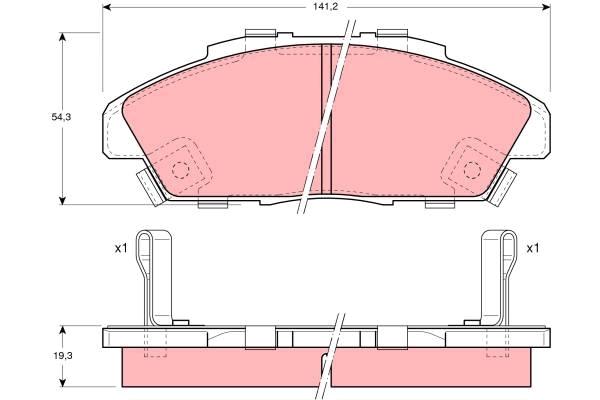 Trw Blue Brake Pads Gdb996