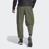 Adidas Knitted Sweatpants Men's Olive Green Moderate Cuffed Pants HY3793