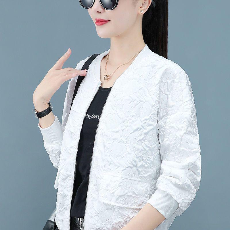 Women's Petite Korean Style Baseball Jacket - Early Autumn Casual Outerwear 2025