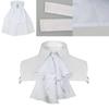 Autumn/winter/spring/summer Unisex Shirt With Embroidered False Collar