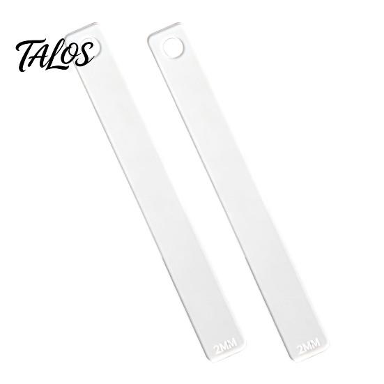 Acrylic Clay Depth Guide 1 Pair Polymer Guide, 2/3/4/5/6mm Pottery Rolling Pin DIY Tools Transparent Thickness Ruler for Rulers