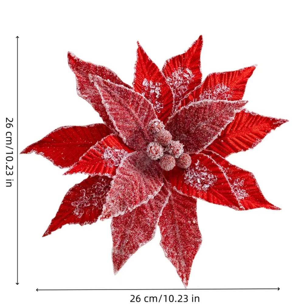 Realistic Simulated Flower Luxurious Artificial Flower Xmas Tree Ornaments  Christmas Decoration