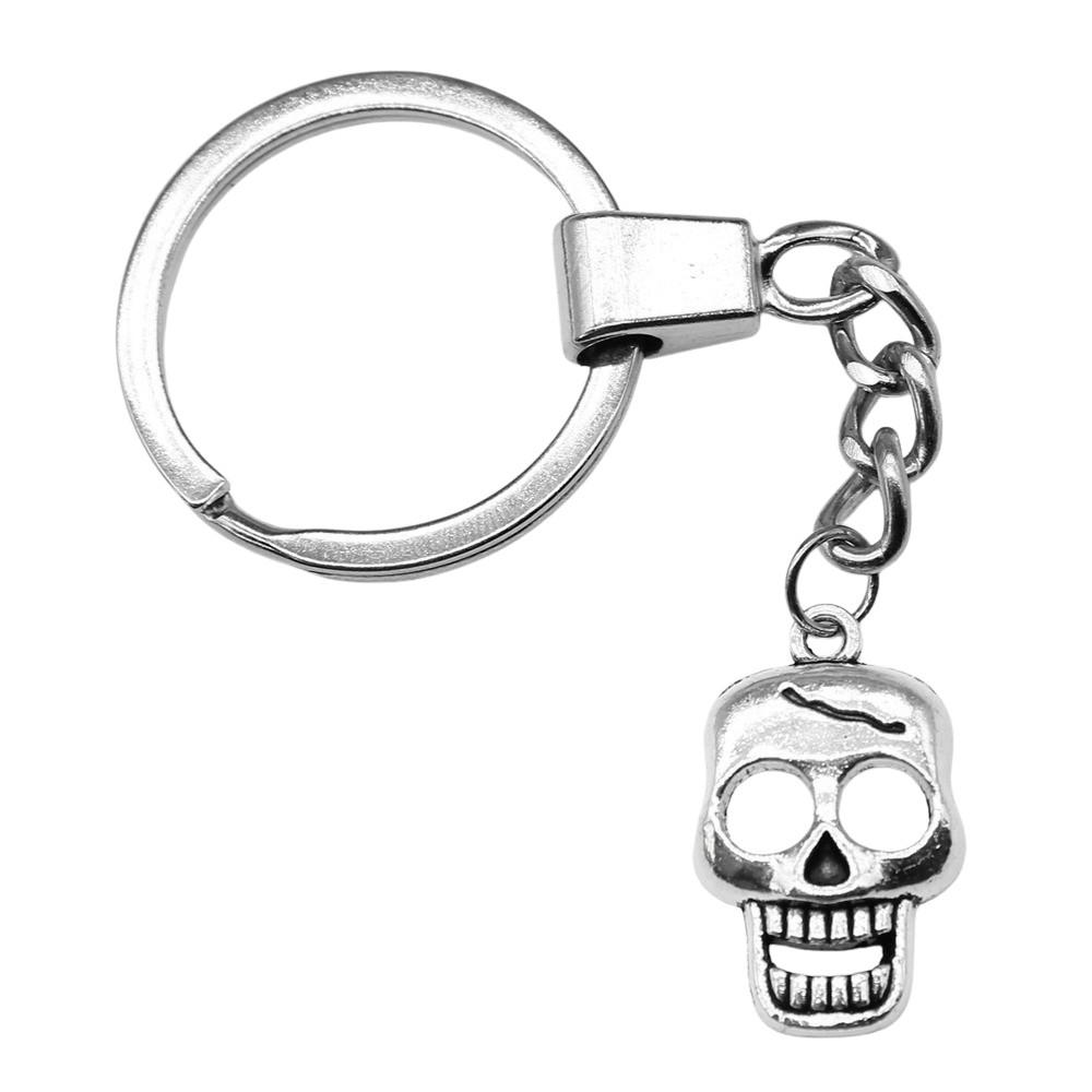 Gothic Floral Cross Keychain Religious Theme Pendant Key Ring 30mm Ring