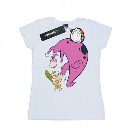 

The Flintstones Womens/Ladies Bamm Bamm And Dino Cotton T-Shirt XXL білий