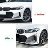 For BMW 3 Series G20 G21 LCI M Sport + Front Fog Lamp Grille Decorative Cover Stickers Side Canards Splitters