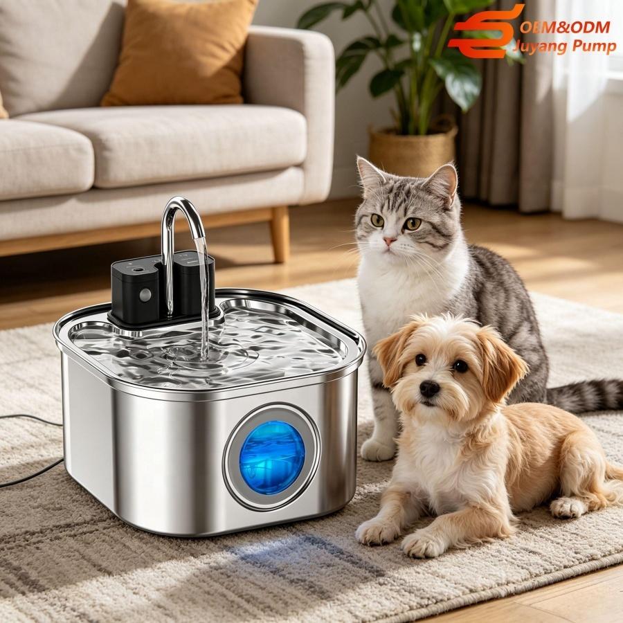 3.2L Large Capacity Wireless Rechargeable Cat Water Fountain Silent Circulating Water Dispenser with Triple Filter System