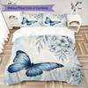 Watercolor Flora Pattern Bedding uilt Set uilt Cover Pillowcase Home Decoration Birthday Gift (1 * duvet cover + 2 * pillowcase without core)