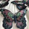 5Pcs Colorful Butterfly Fabric Applique Embroidery Patches 8x5.8cm Sew-On Stickers for DIY Sewing Hanfu Dress Clothing Patch