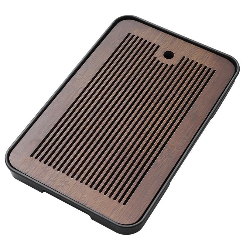 GOWKE Natural Bamboo Tea Tray with 'Fu' Design