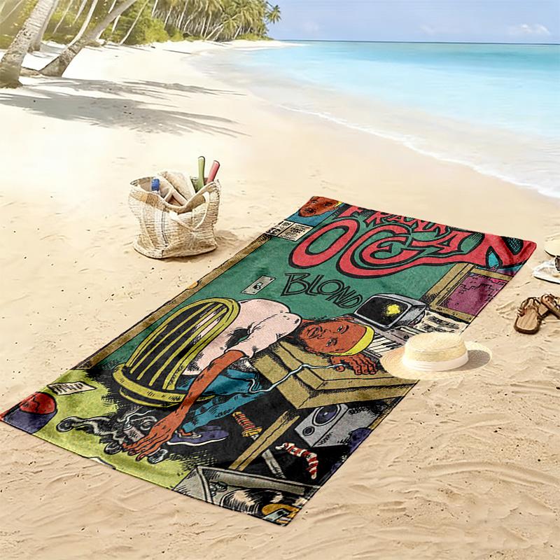 Frank Ocean 2D Flat Print Beach Towel, Large Soft Quick Dry Towel for Beach Camping SwimmingZSTJ0915178
