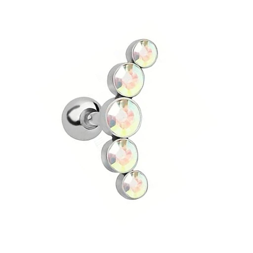 316 Stainless Steel Fashion Stud Earrings Screw Back Cartilage Tragus Conch Helix Piercing Jewelry