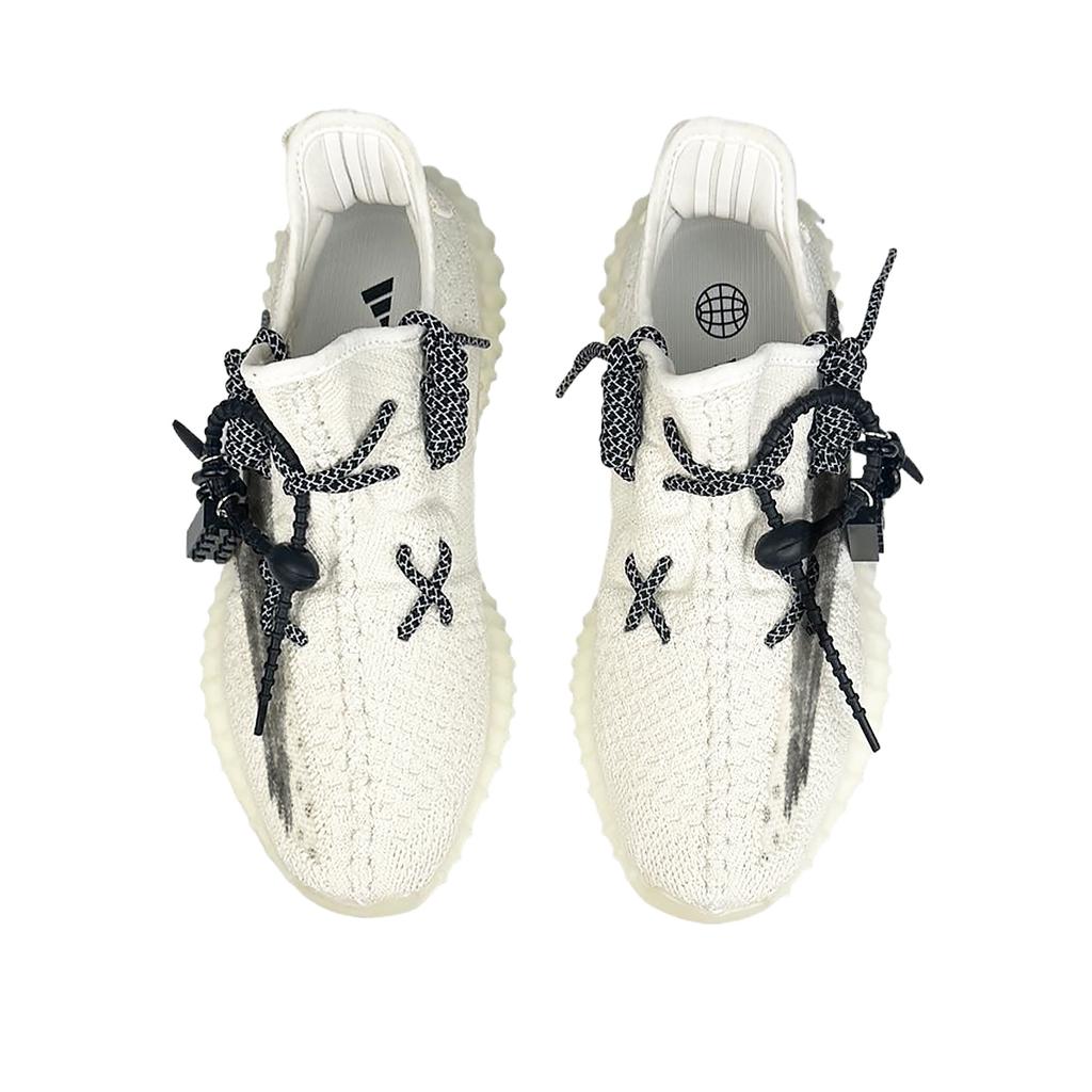 adidas Originale Yeezy Boost 350 V2 Niedrige Freizeitschuhe Unisex Schwarz Weiß HQ6316(Team373-)