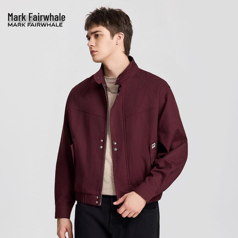 Mark Fairwhale Men's Stand-Collar Bomber Jacket