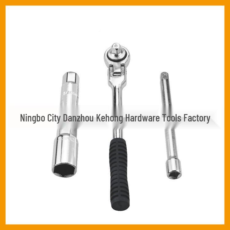 Kehong Dual-Use Ratchet Wrench Set: 3/8 Drive, 16mm & 21mm Sockets, 6 Extension Bar, Spark Plug Socket.