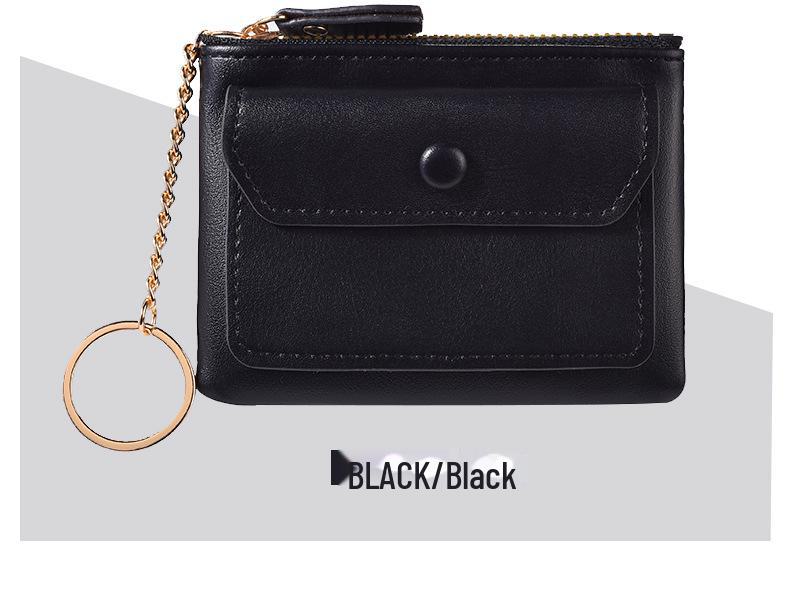 Kompaktní dámská klíčenková peněženka: Mini peněženka na mince a úložná taštička pro dámy