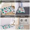 Christmas Joy Non-Slip Doormat- Festive Bell Pattern, Machine Washable Polyester Carpet, Home Decoration