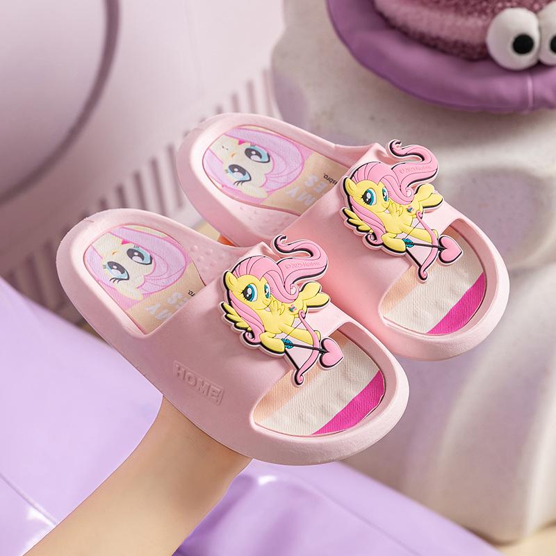 Chinelos de Verão Antiderrapantes My Little Pony para Meninas - Chinelos de Desenho Animado para Casa