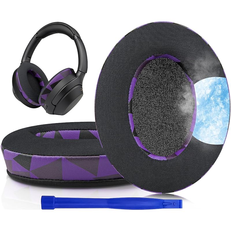 

SOULWIT cooling gel pad ear pads WH-1000XM3 (WH1000XM3) for over ear headphones replacement pad high density foam compatibility head pad Cold