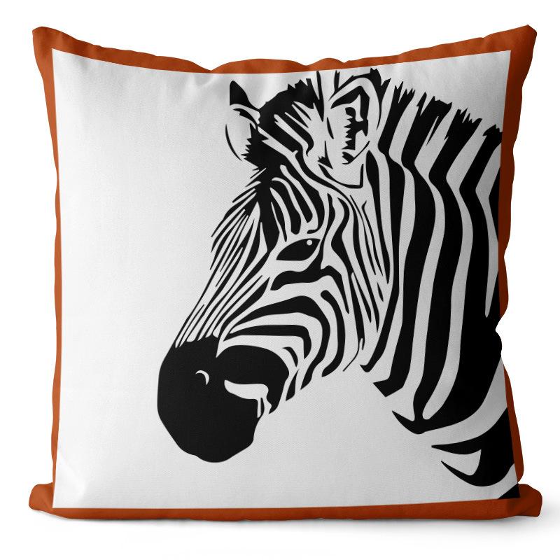 Orange Nordisch Schlicht Grün Geometrisches Kissen Elch Zebra Muster Kissen Büro Wohnzimmer Sofa Rückenlehne