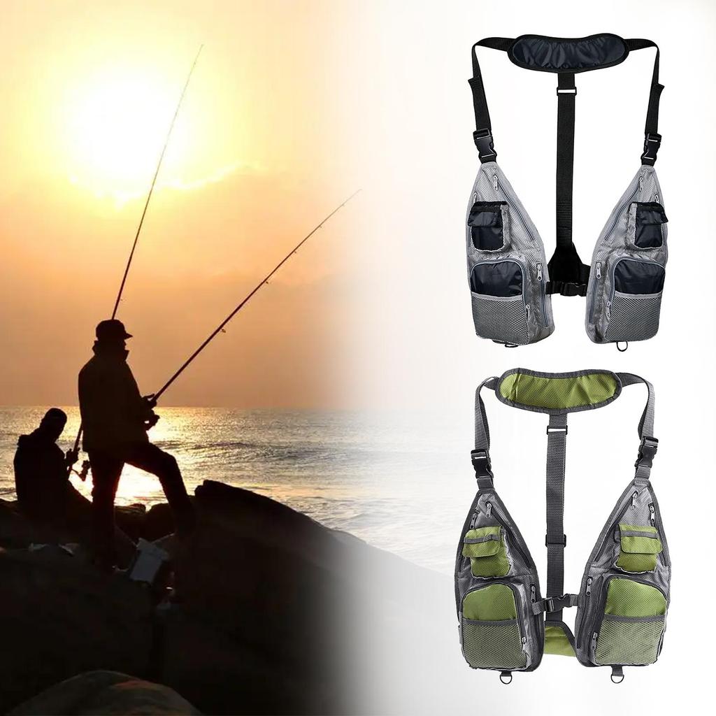 Fischerweste Einfach Atmungsaktiv Netz Mehrere Taschen Weste Sommer Outdoor Angelzubehör