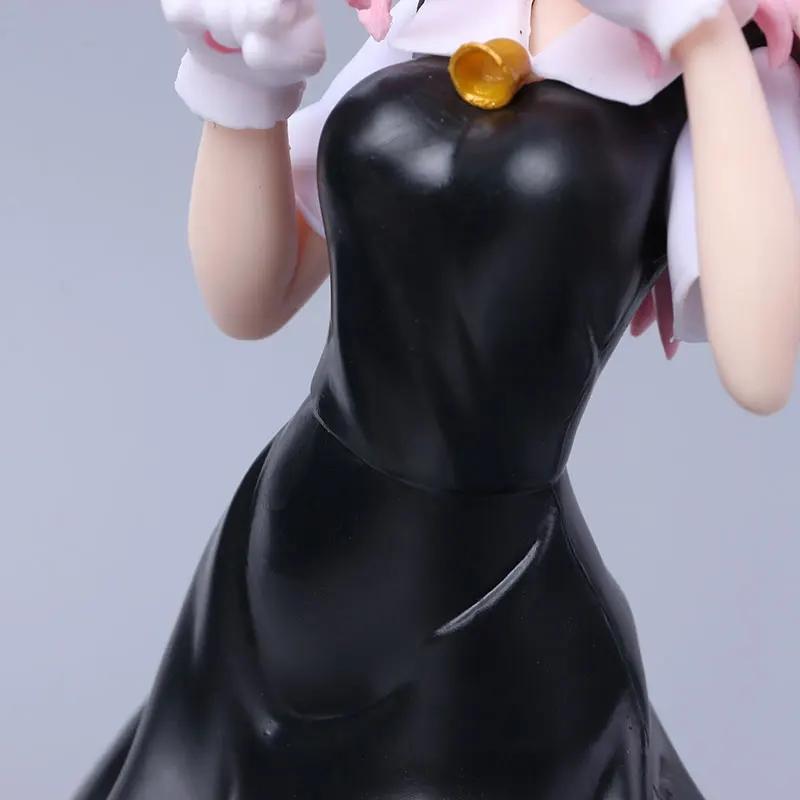 22CM Japan Anime Figure Kaguya-sama Love is War Fujiwara Cat Ear Cute Model Dolls Toy Gift Collect Model Toys PVC Static Doll