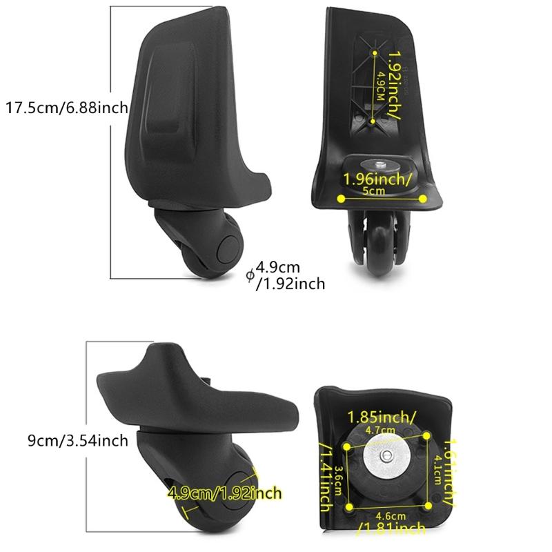 Luggage Replacement Wheels 4Pcs Suitcase Replacement Wheels Wear Resistant Luggage Wheels for Most Suitcase Repair
