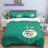Algeria National Football Team Pattern Bedding,Quilt Set Quilt Cover Pillowcase Home Birthday Gift(1 * duvet cover + 2 * pillowcase, without core)
