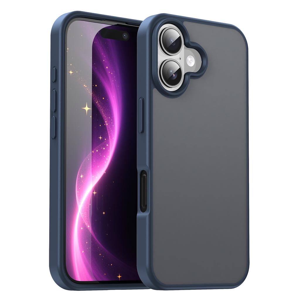 For iPhone 16 Plus Case Skin Touch Matte Anti Drop TPU PC Phone Back Cover